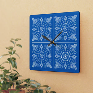 Acrylic Wall Clock with Georgian traditional tablecloth design