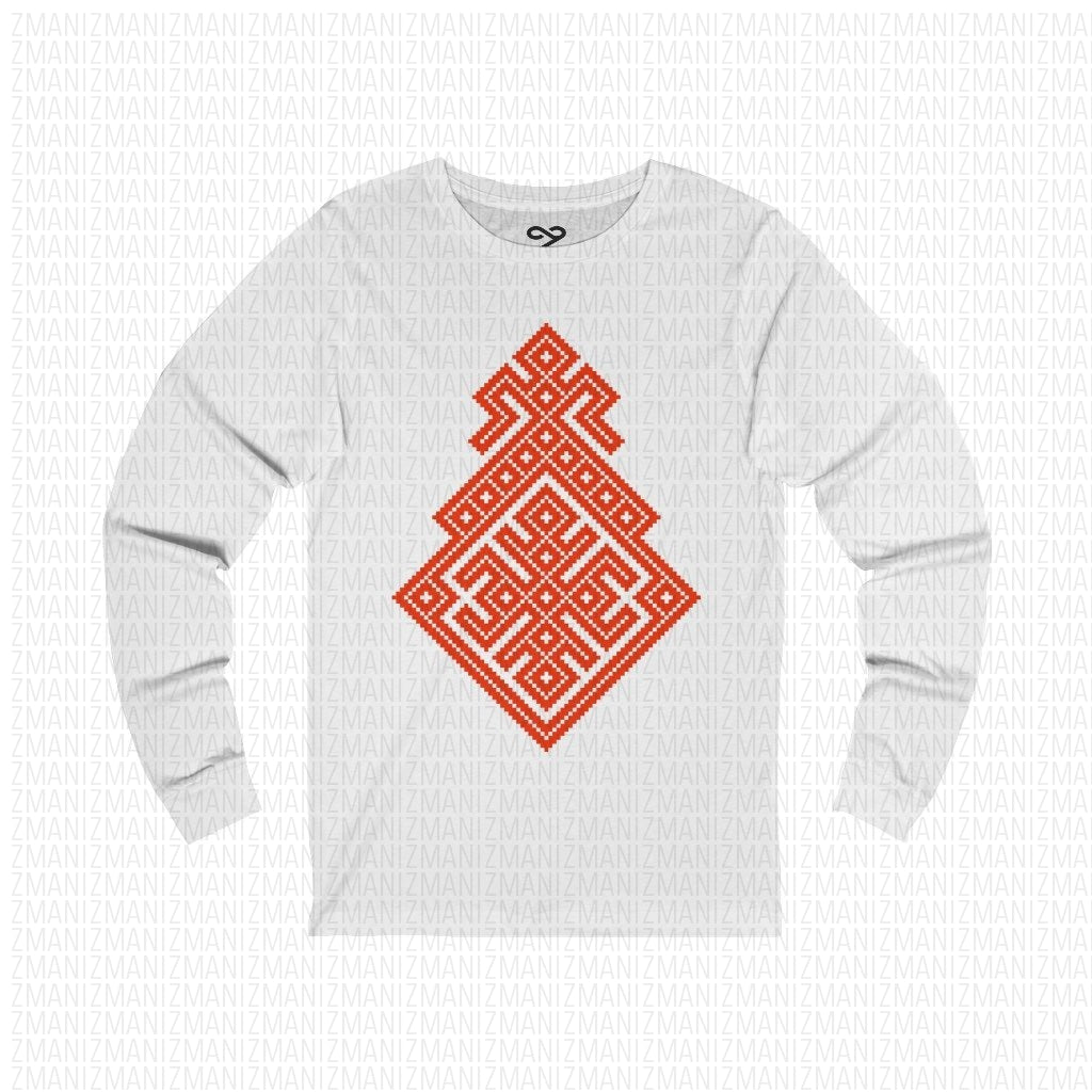 Long Sleeve Tee with Ukrainian national ornament