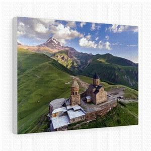 Gergeti Trinity & Mount Kazbegi Stretched canvas