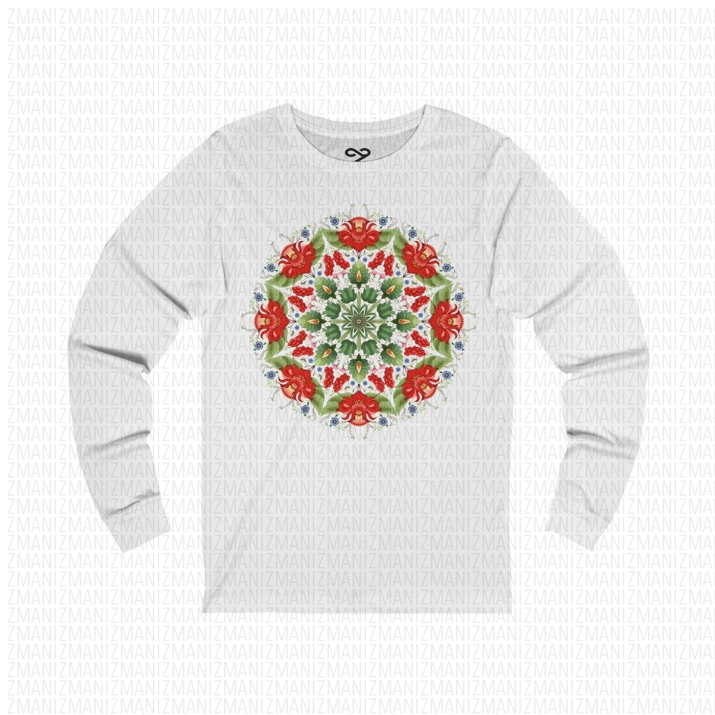 Long Sleeve Tee with Ukrainian national ornament