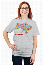 T-shirt with map of Ukraine 