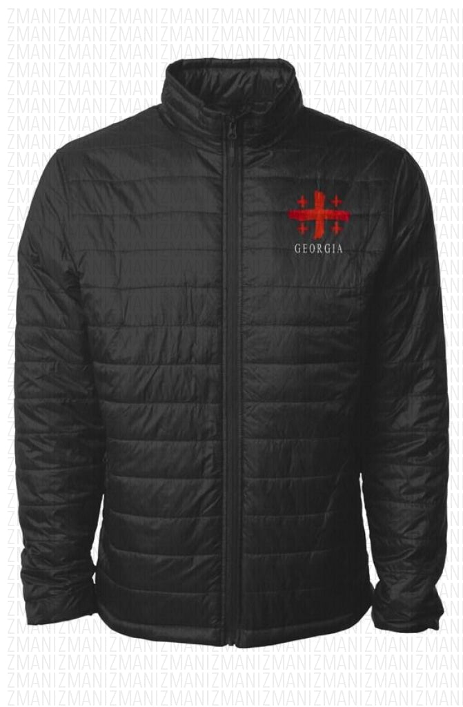 Puff Jacket with embroidered Georgian flag 