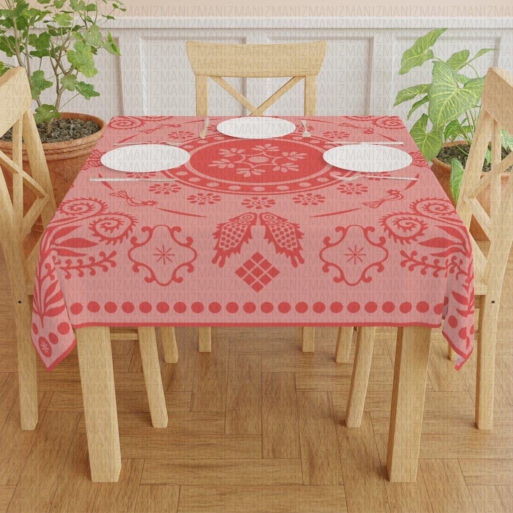 Table Cloth Traditional pale red