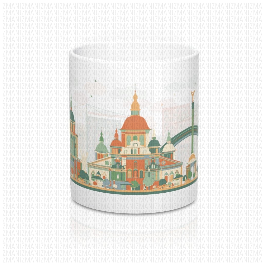 Mug 11oz With Ukrainian city of Kyiv