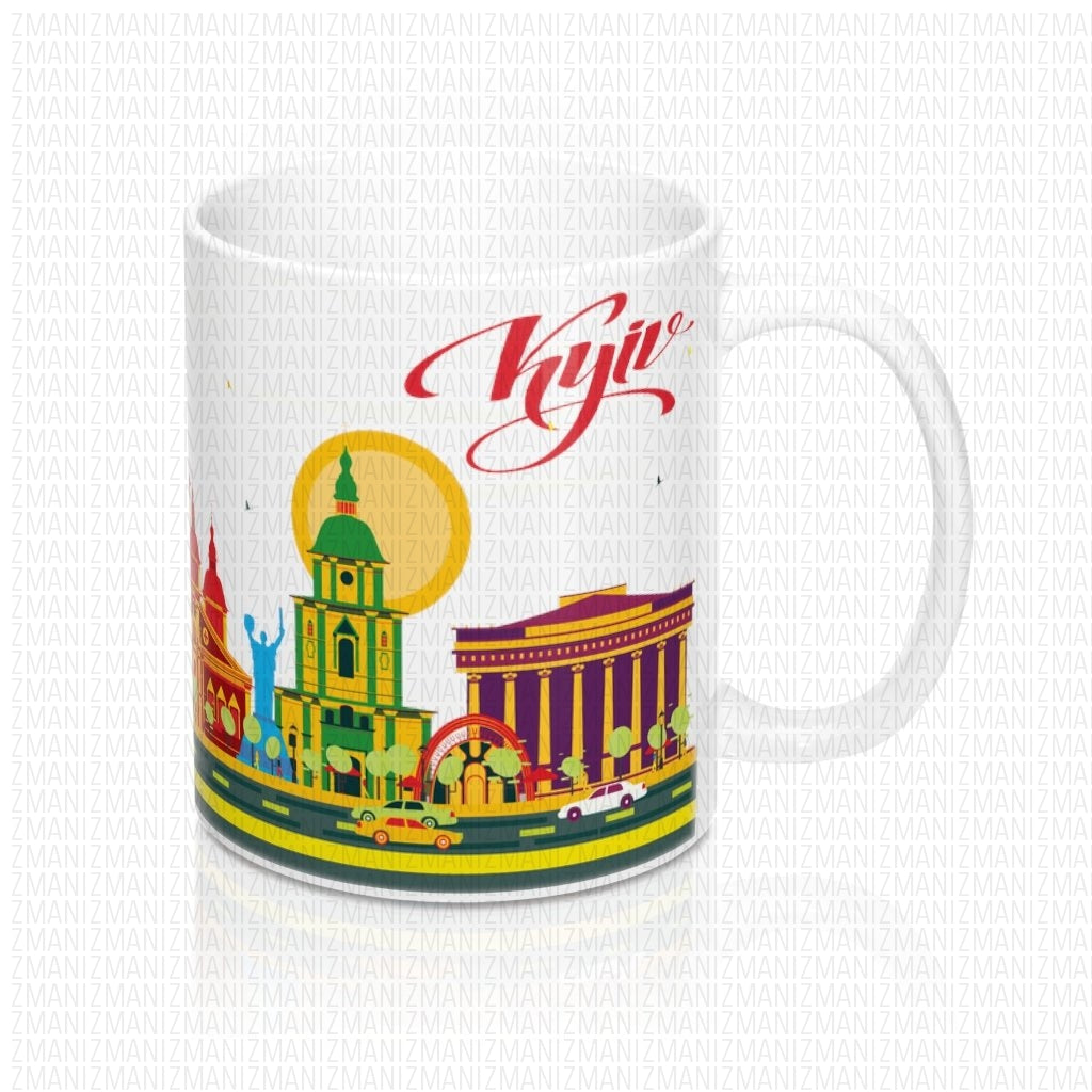 Mug 11oz With Ukrainian city of Kyiv