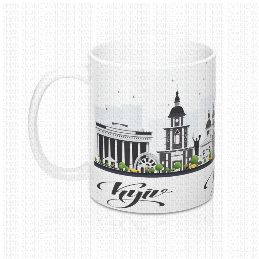 Mug 11oz With Ukrainian city of Kyiv