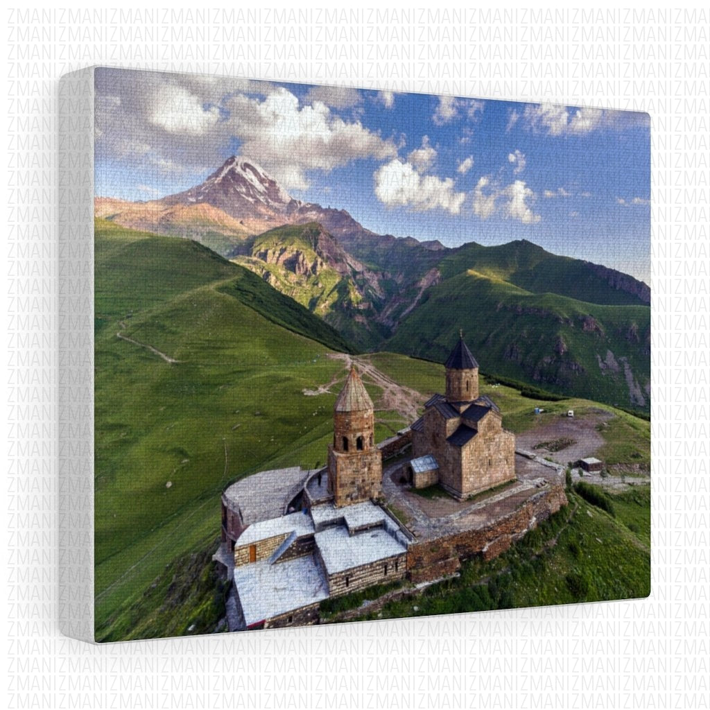 Gergeti Trinity & Mount Kazbegi Stretched canvas