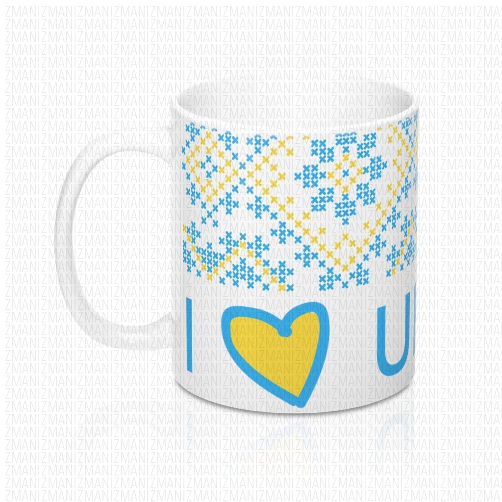 Mug 11oz With Ukrainian Embroidery Ornament