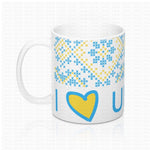 Mug 11oz With Ukrainian Embroidery Ornament