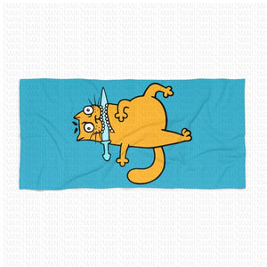 Beach Towel Dancing cat