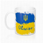 Mug 11oz With Ukrainian map & flag