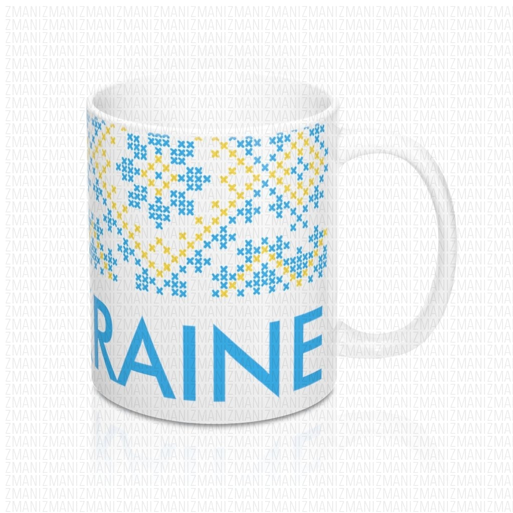 Mug 11oz With Ukrainian Embroidery Ornament