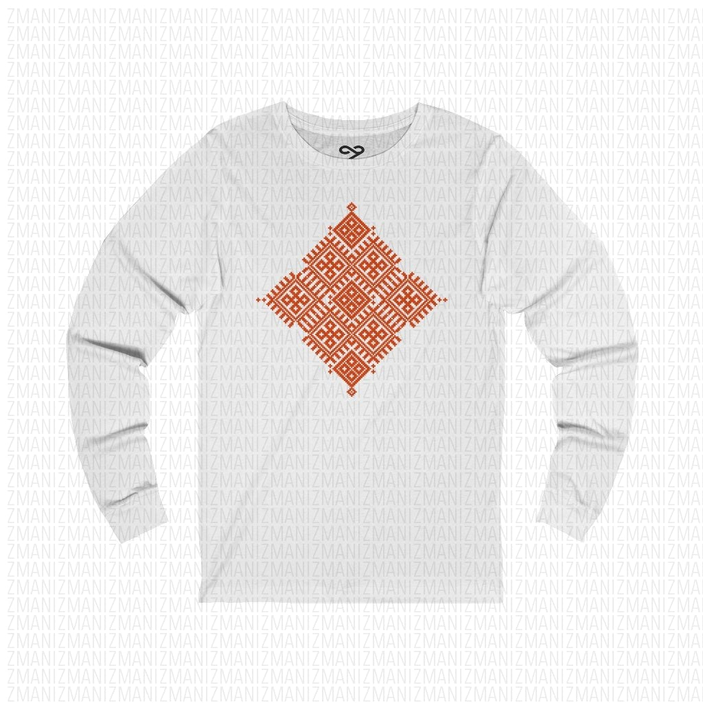 Long Sleeve Tee with Ukrainian national ornament