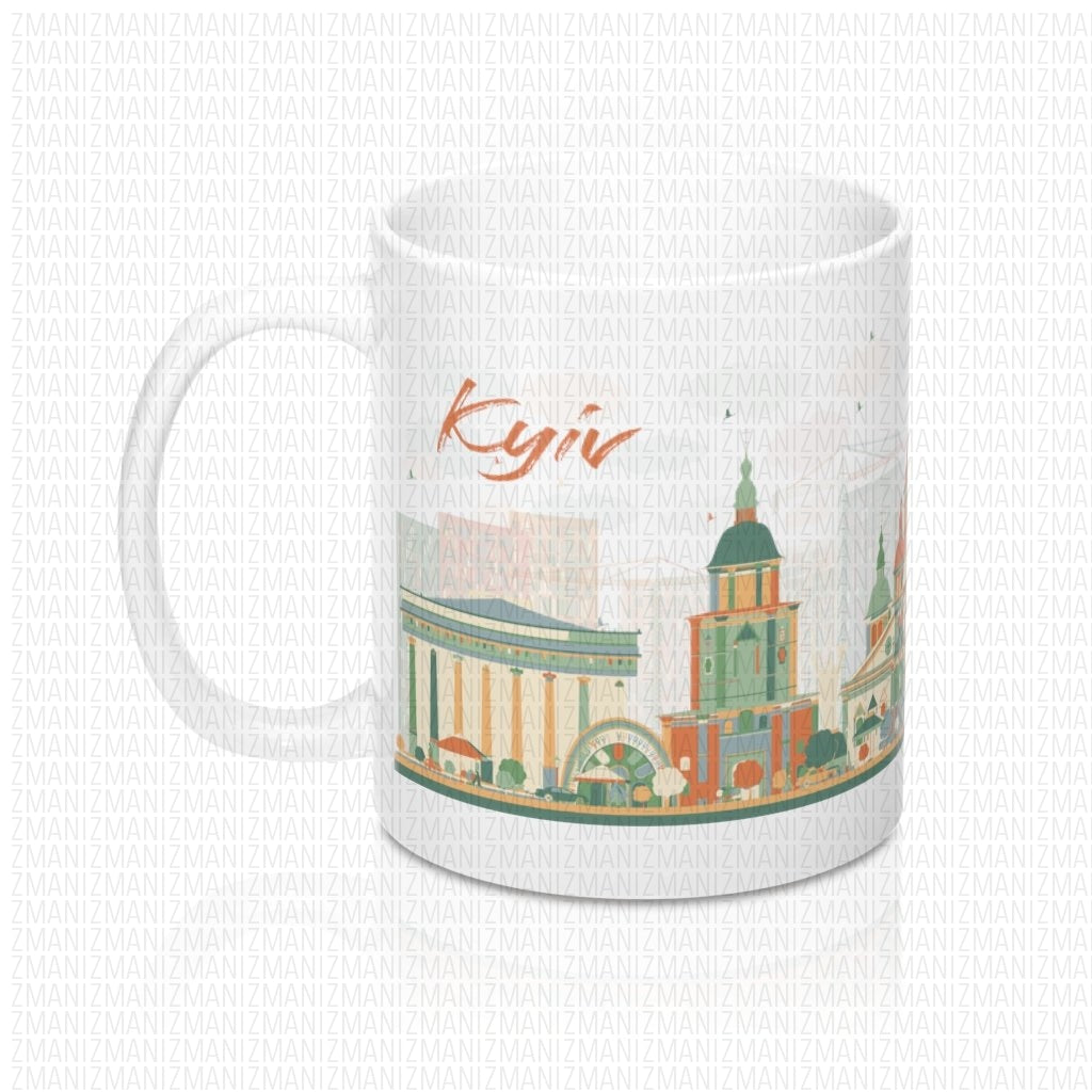 Mug 11oz With Ukrainian city of Kyiv