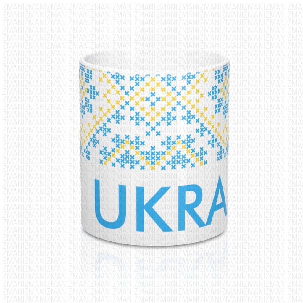 Mug 11oz With Ukrainian Embroidery Ornament