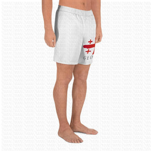 Men's Athletic Long Shorts w/ flag of Georgia