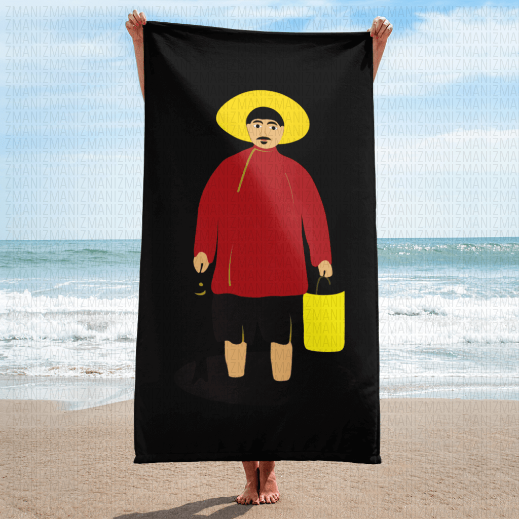 Towel with art of Georgian Painter - Niko Pirosmani - Fisherman