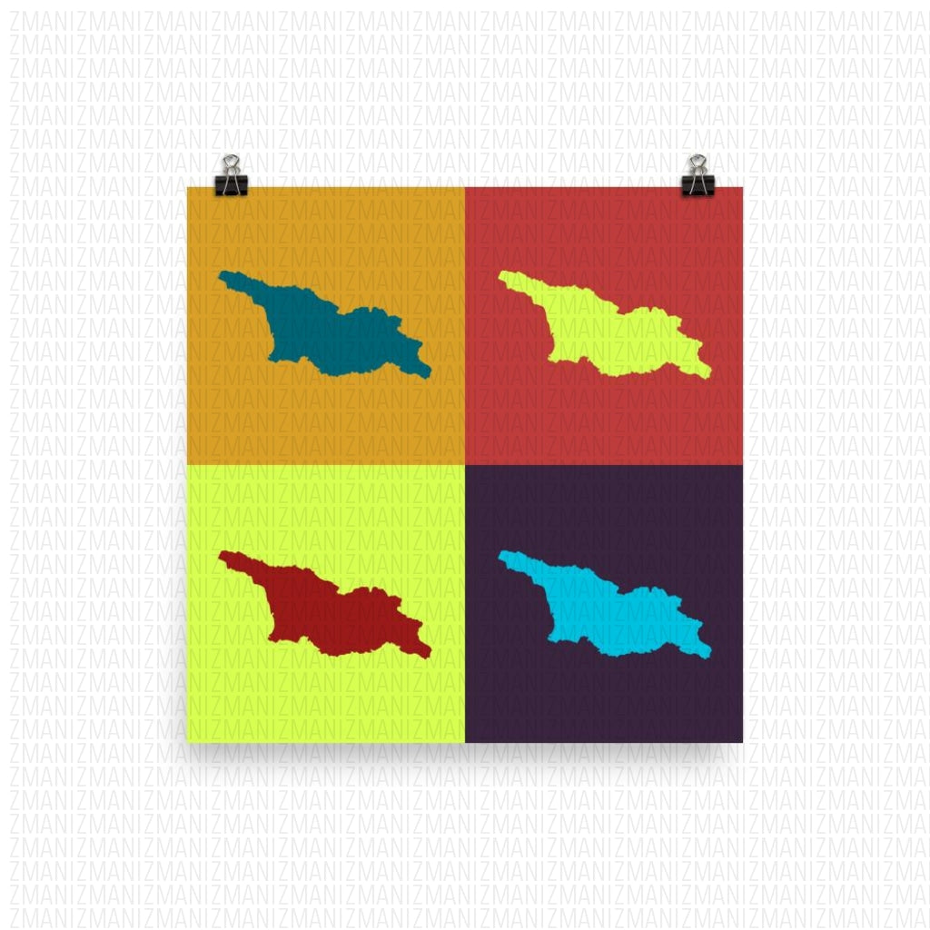 Map of Georgia Photo paper poster