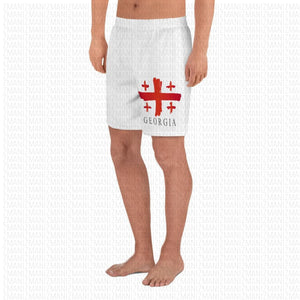 Men's Athletic Long Shorts w/ flag of Georgia