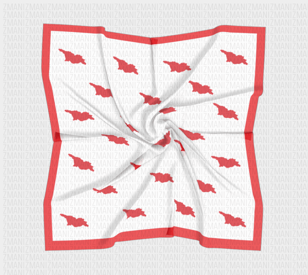 Scarf - Georgian map pattern